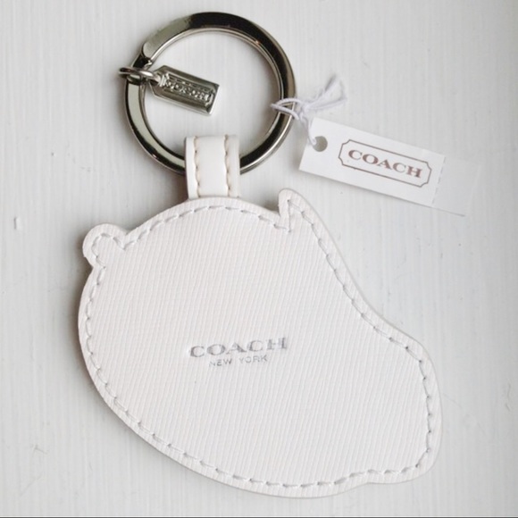 100%Auth Coach Keychain Fob~NWT~White Rabbit~ - Picture 3 of 3